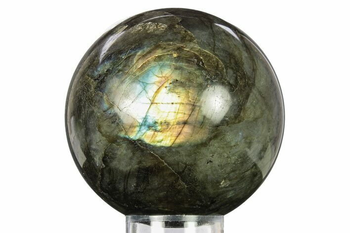 Flashy, Polished Labradorite Sphere - Great Color Play #277258